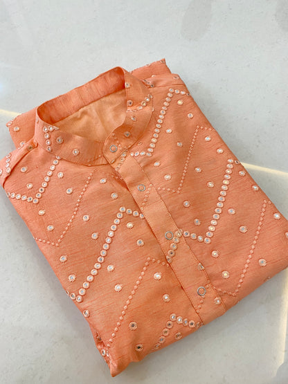 Mirror Embroidered Kurta