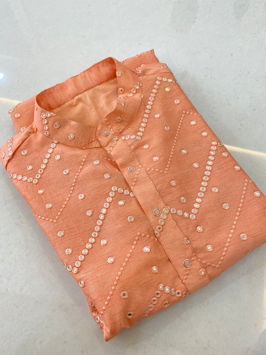 Mirror Embroidered Kurta