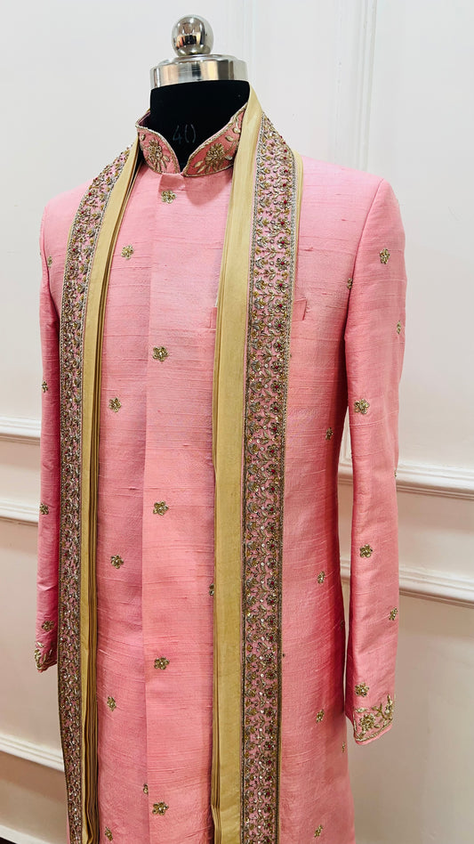 Peach Dhoti Set