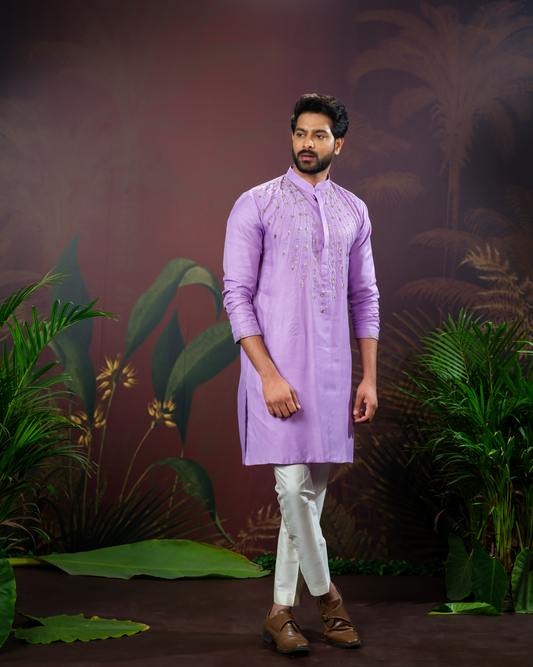 Lavender Mens Kurta