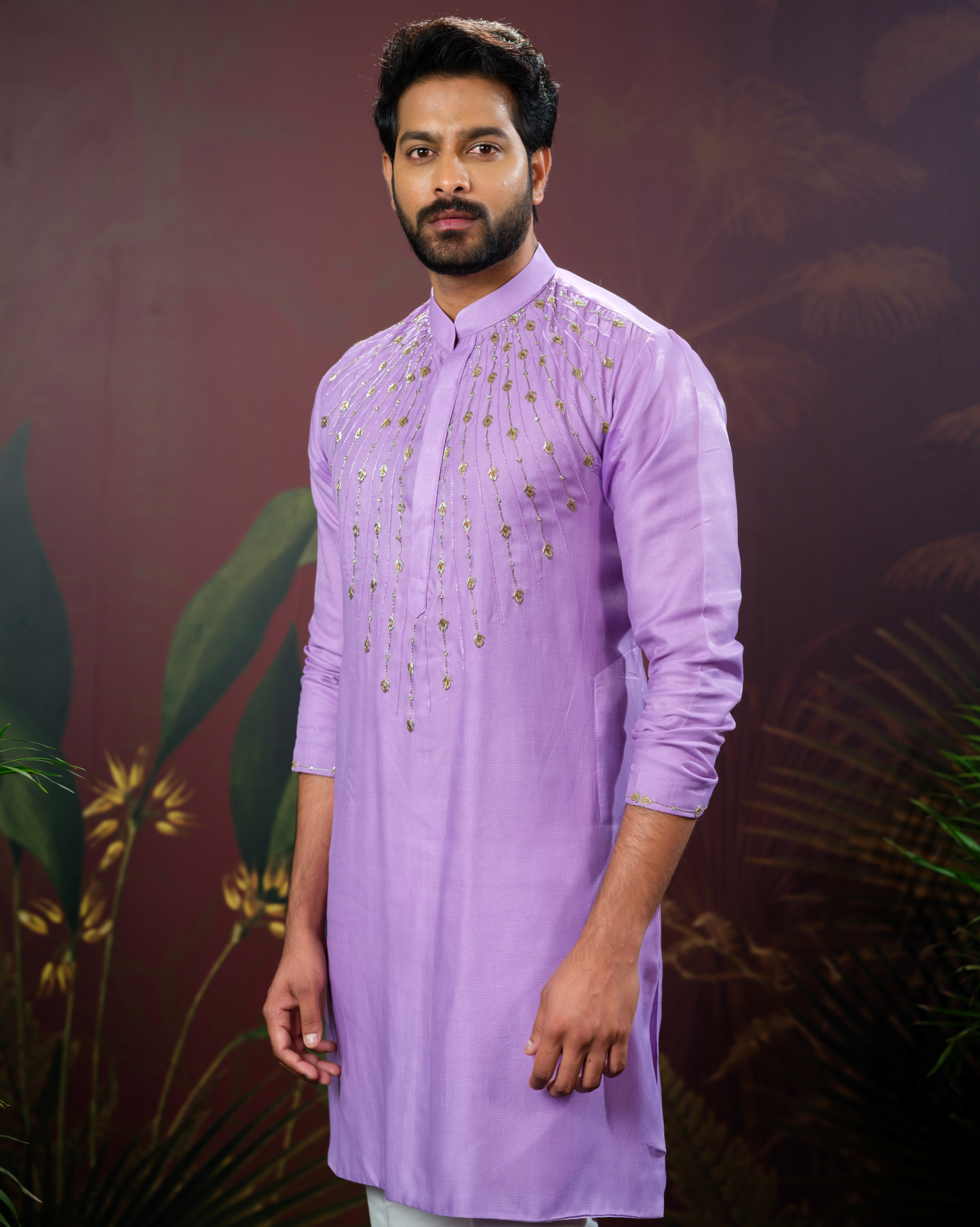 Lavender Mens Kurta