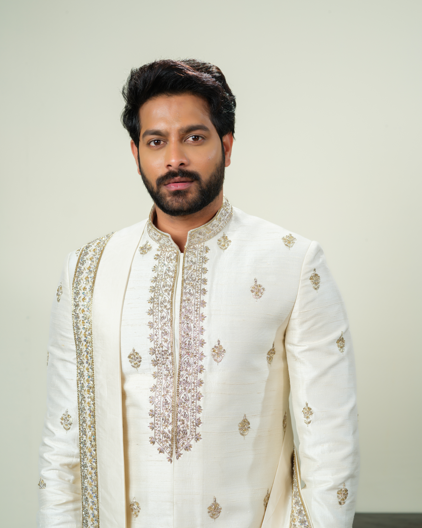 Off White Sherwani Set