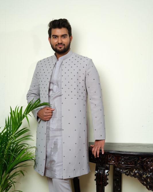 Grey Sherwani Set