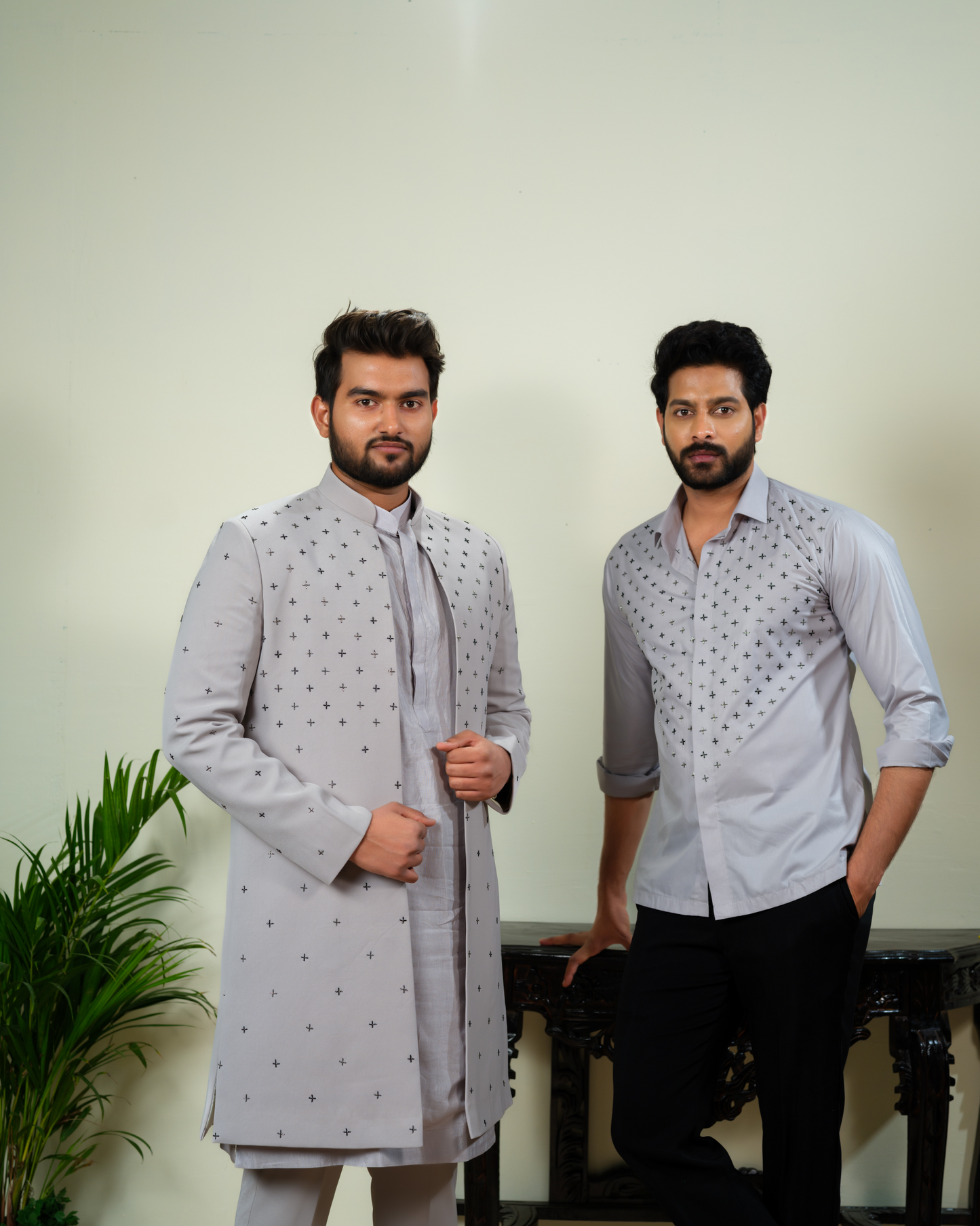 Grey Sherwani Set