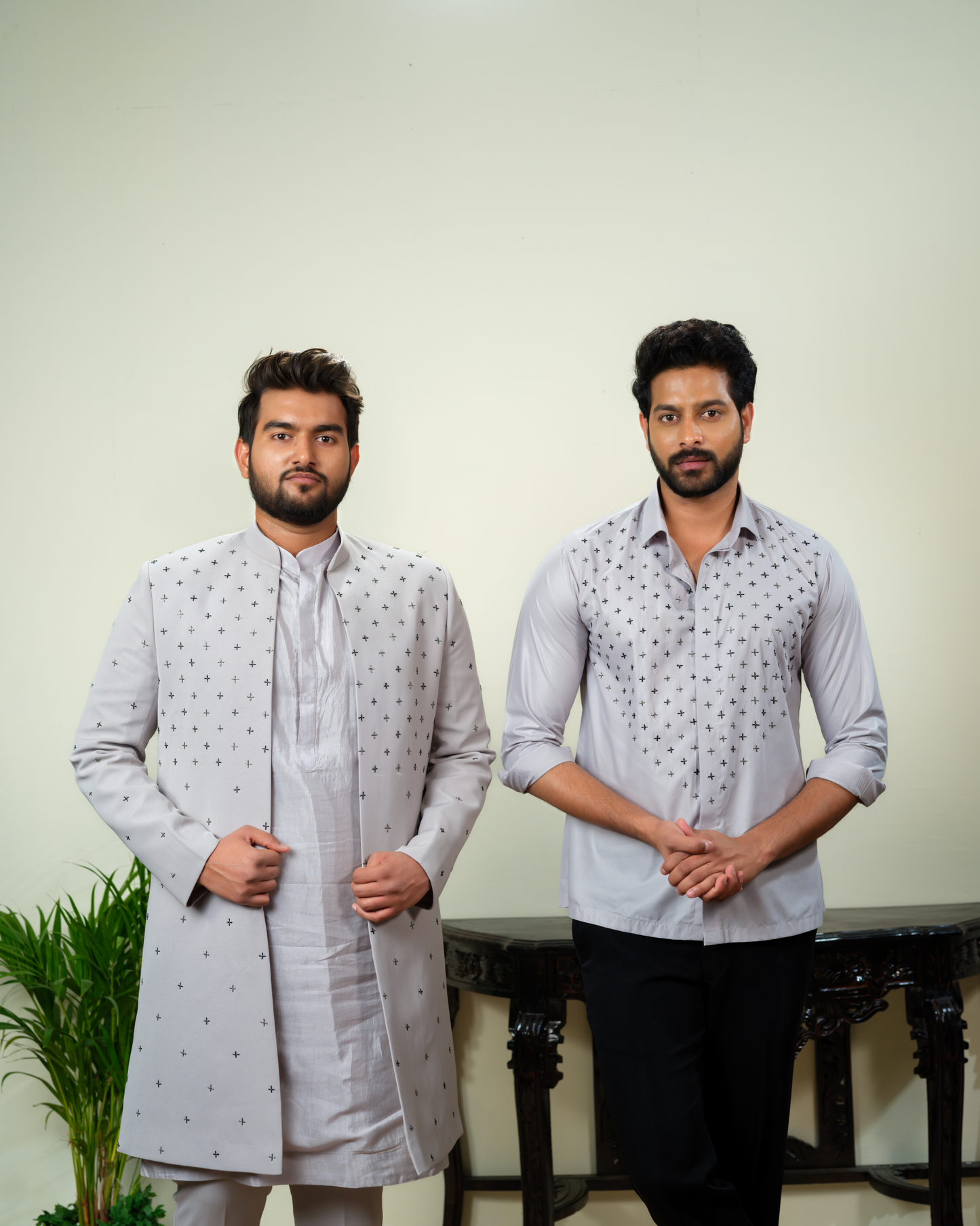 Grey Sherwani Set