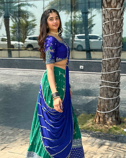 Georgette peacock theme Lehenga