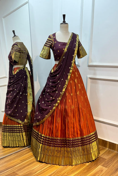 Vintage Kanchipattu Lehenga set