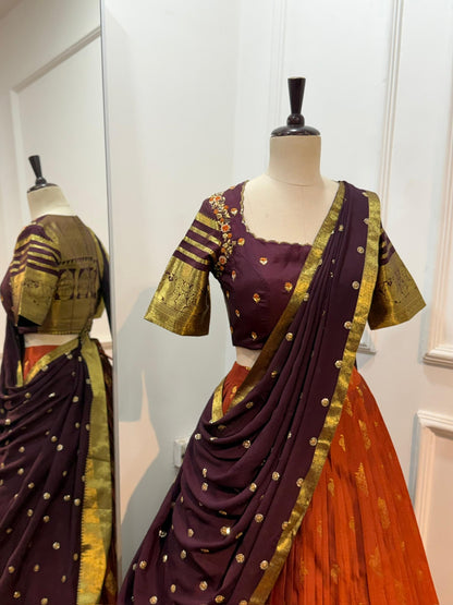 Vintage Kanchipattu Lehenga set