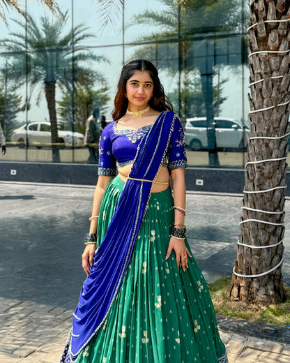 Georgette peacock theme Lehenga