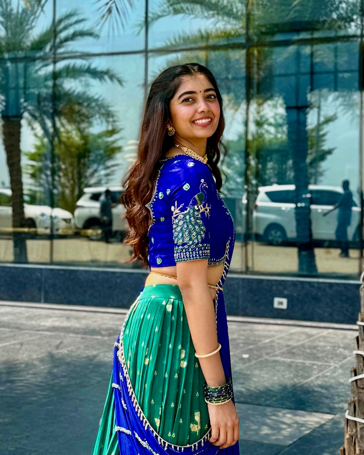 Georgette peacock theme Lehenga