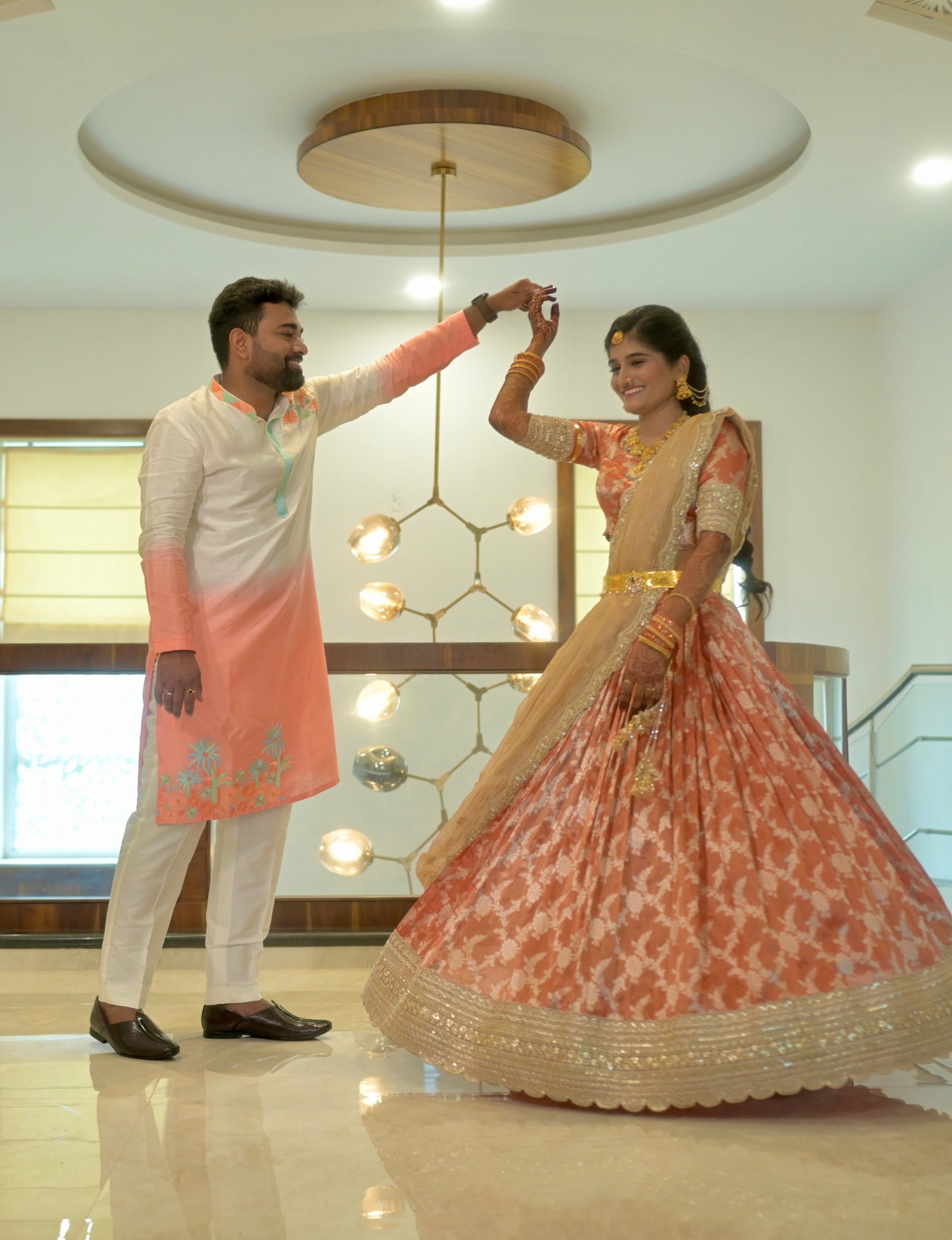 Handcrafted Silk Kurta Set with Tie & Dye and Thread Embroidery