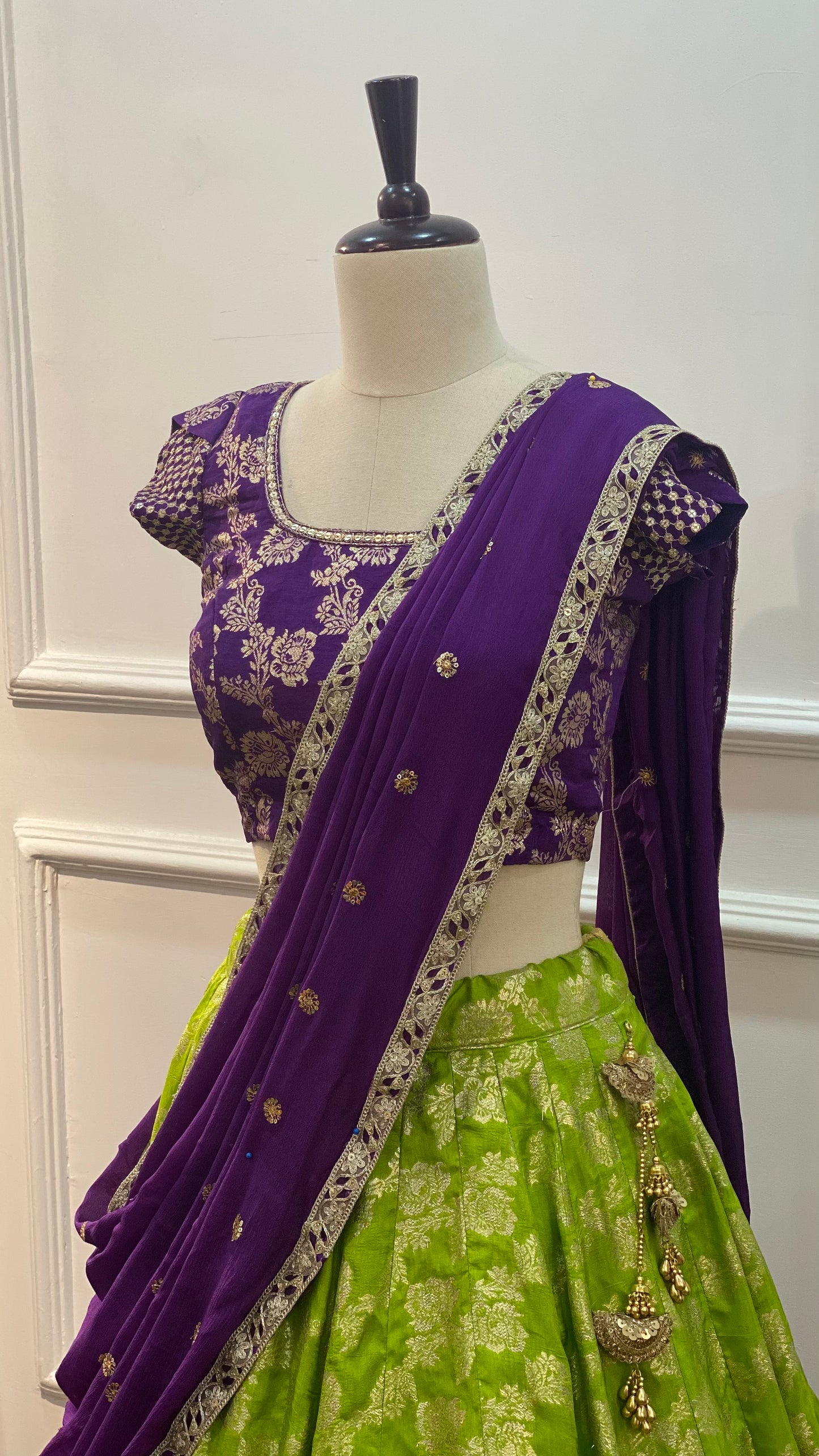 Banarasi Lehenga Set with Chinon Dupatta