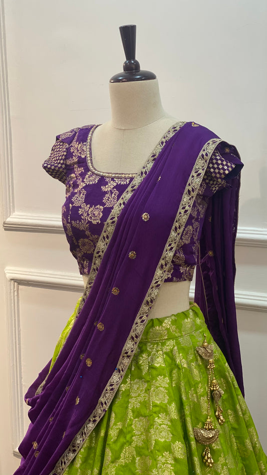 Banarasi Lehenga Set with Chinon Dupatta