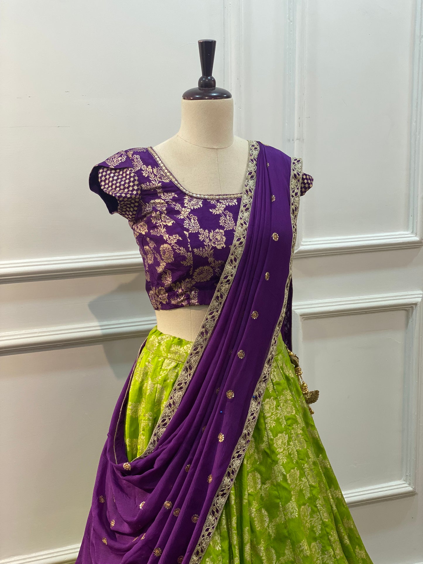 Banarasi Lehenga Set with Chinon Dupatta