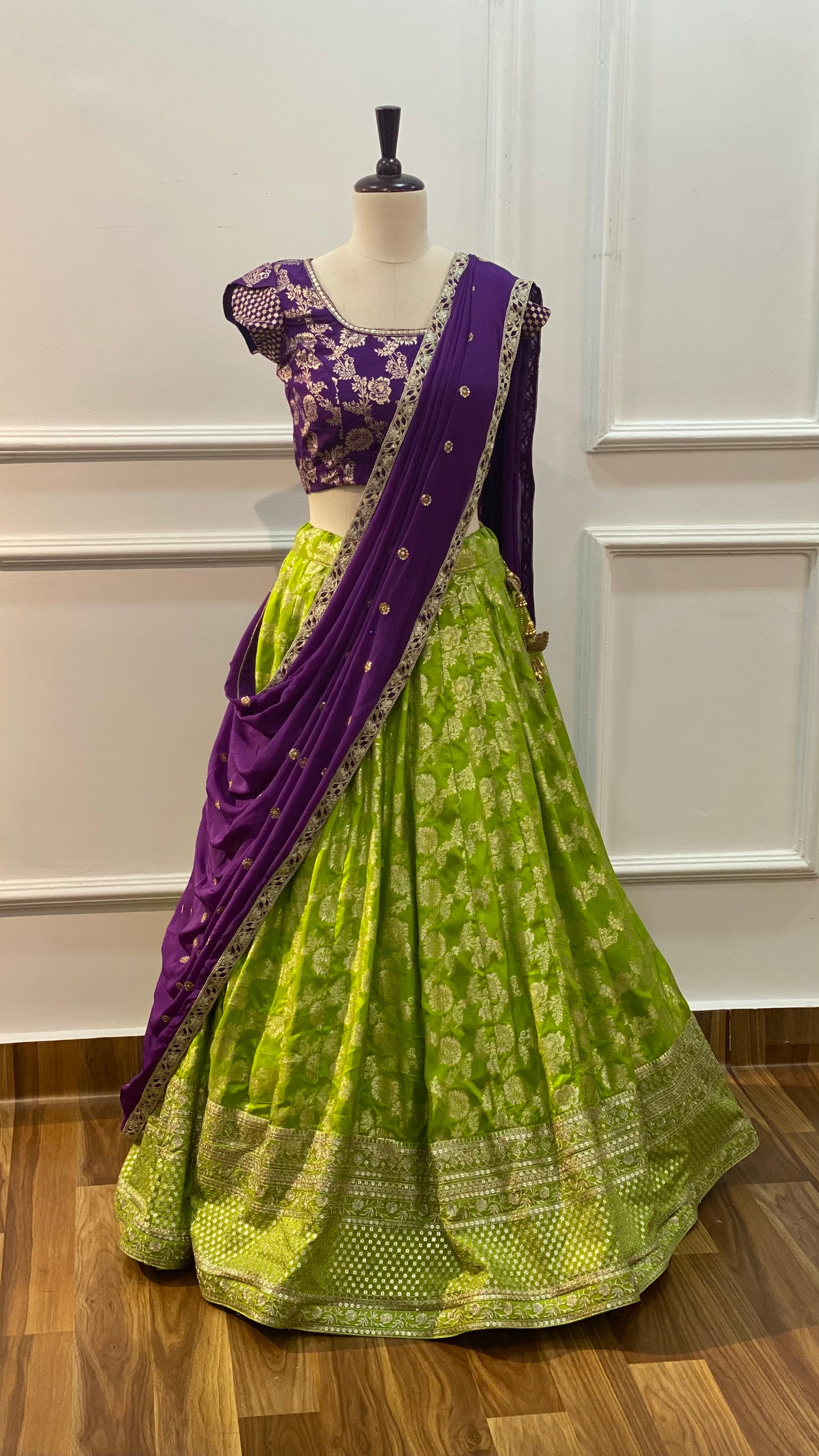 Banarasi Lehenga Set with Chinon Dupatta