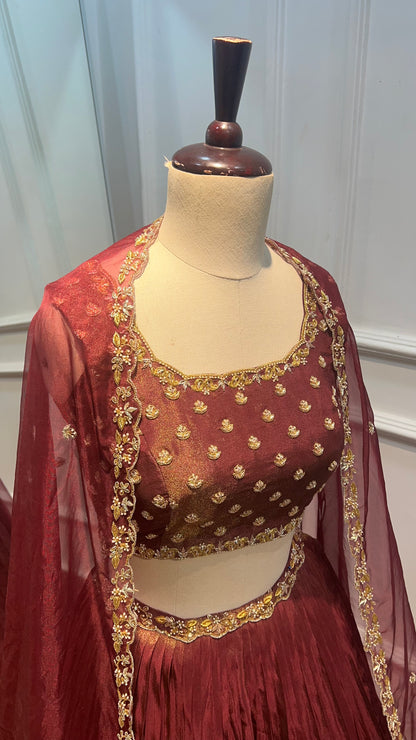 Tissue Lehenga Cape Set