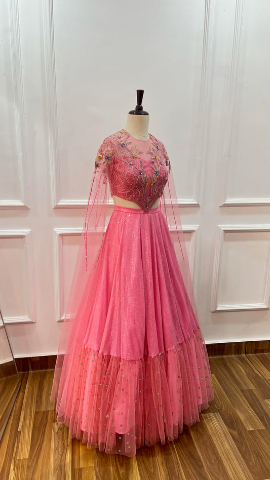Pastel Pink Sequence lehenga