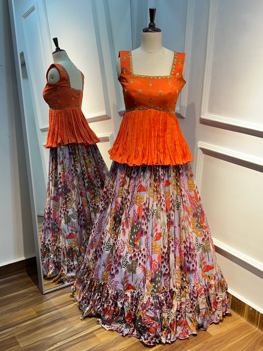 Peplum top Lehenga