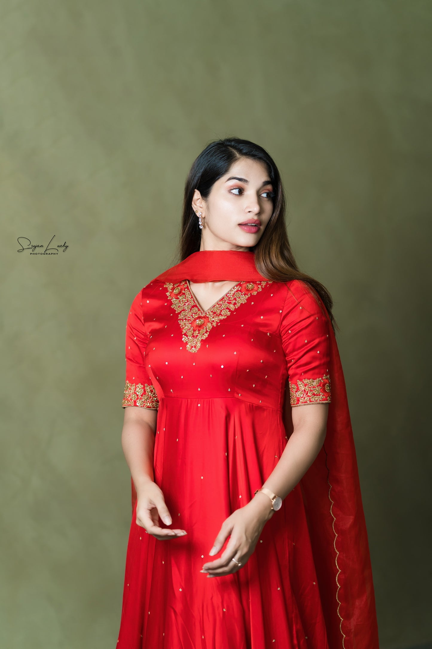 Red Anarkali