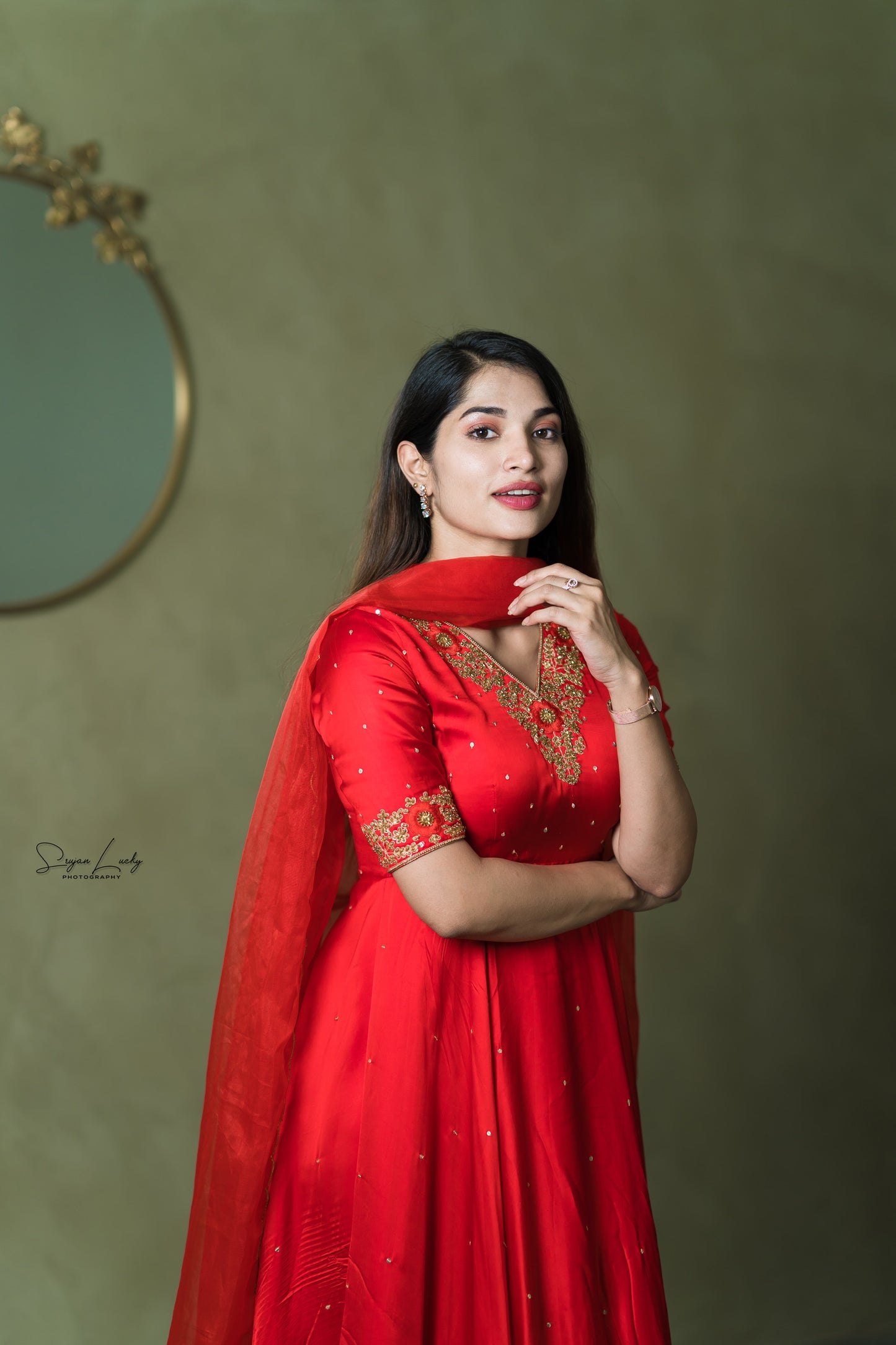 Red Anarkali