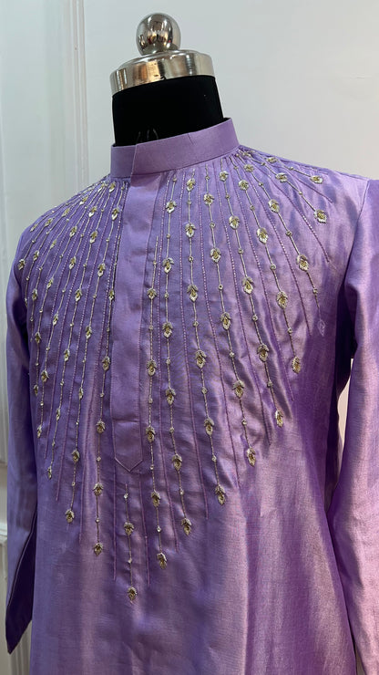 Lavender Mens Kurta
