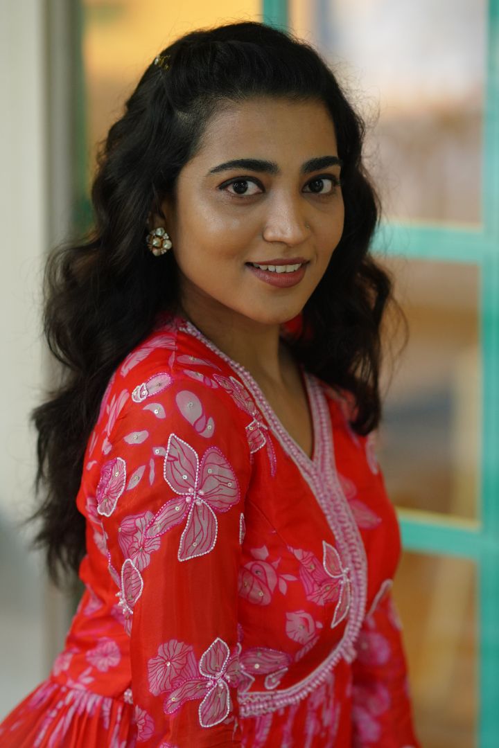 Red Color Floral Sharara with hand embroidery